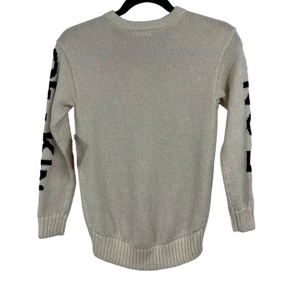 GAP x Ellen Kids M Cream Sparkle Sweater NWT Be One of a Kind Pullover - Picture 3 of 5
